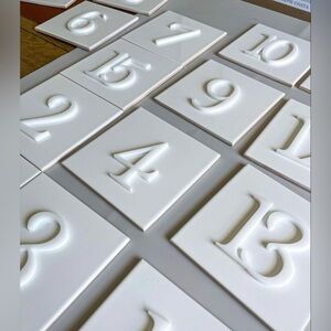 Ceramic Table Numbers